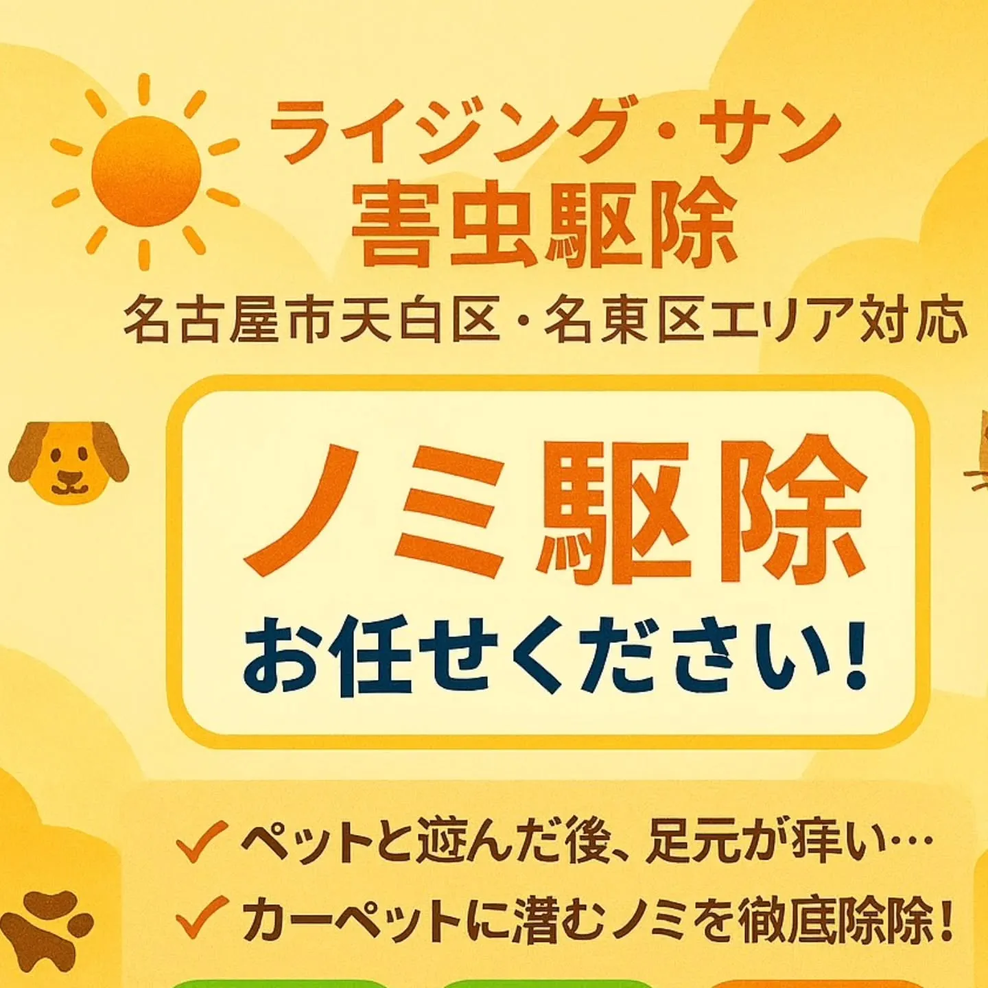 ノミ害虫駆除について