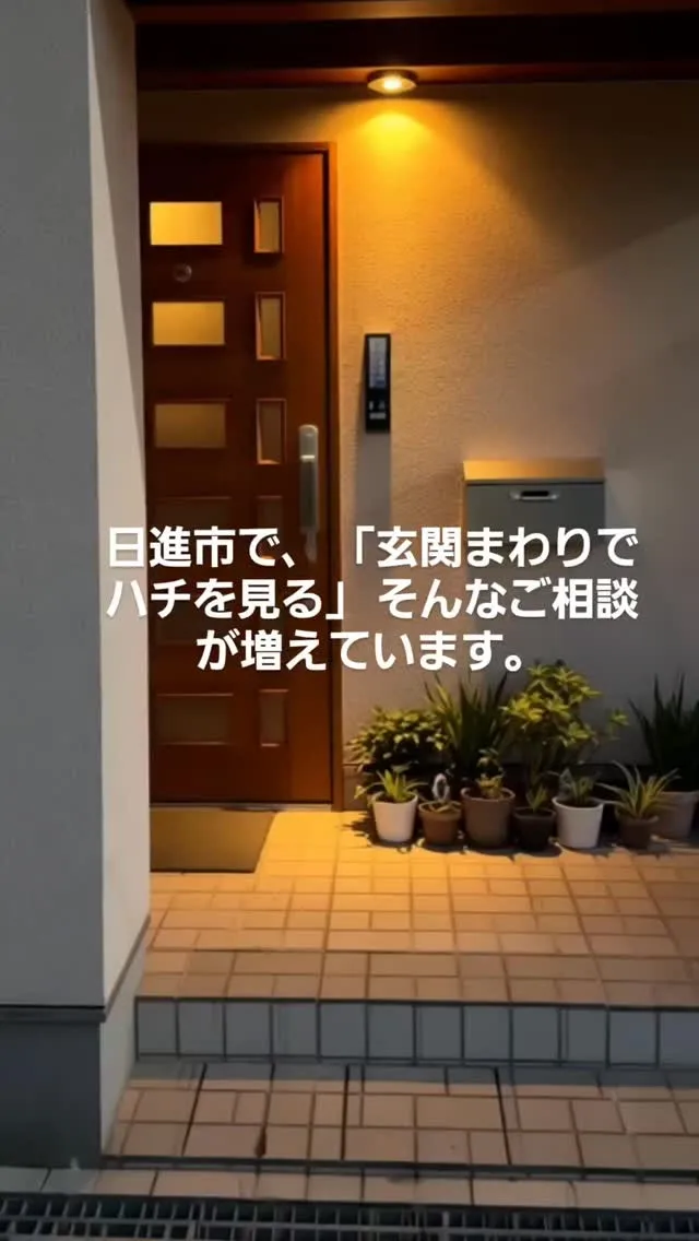 日進市で、 「玄関まわりでハチを見る」 そんなご相談が増えて...