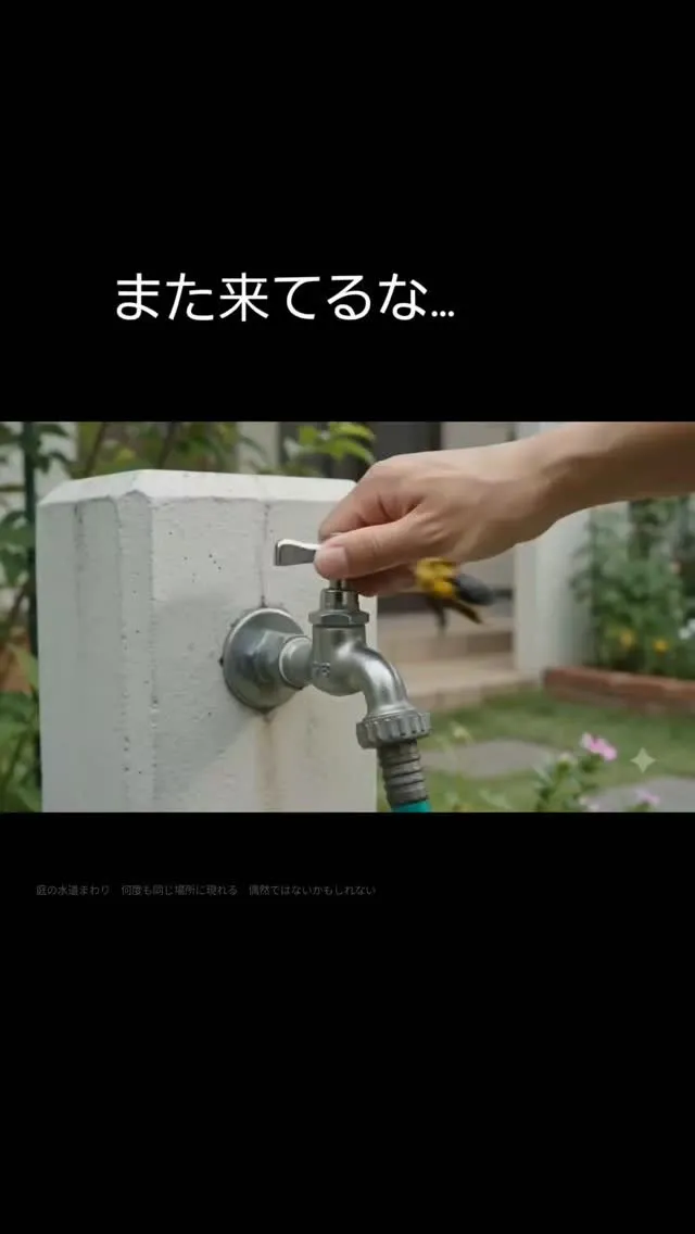 庭の水道を使おうとするたびに、