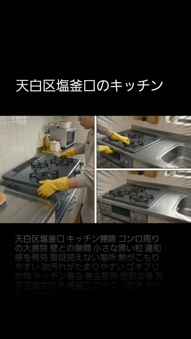 【天白区・塩釜口】台所の壁とコンロの隙間に黒い粒があった｜ゴ...