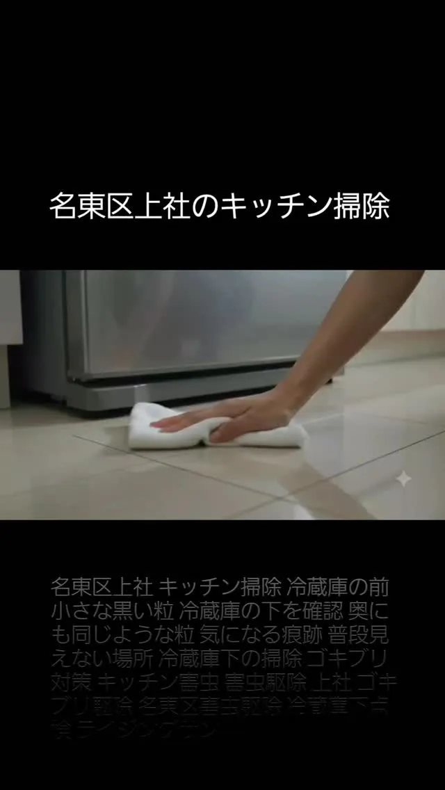 【名東区・上社】冷蔵庫の下から黒い粒を見つけた｜ゴキブリ駆除