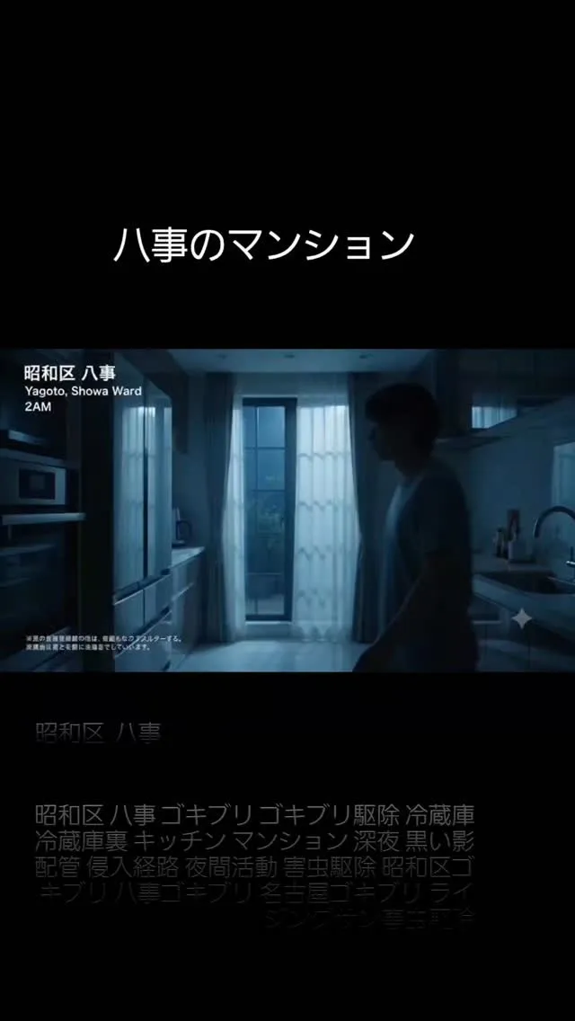 【昭和区・八事】深夜に水を飲みに行ったら冷蔵庫横から黒い影が...