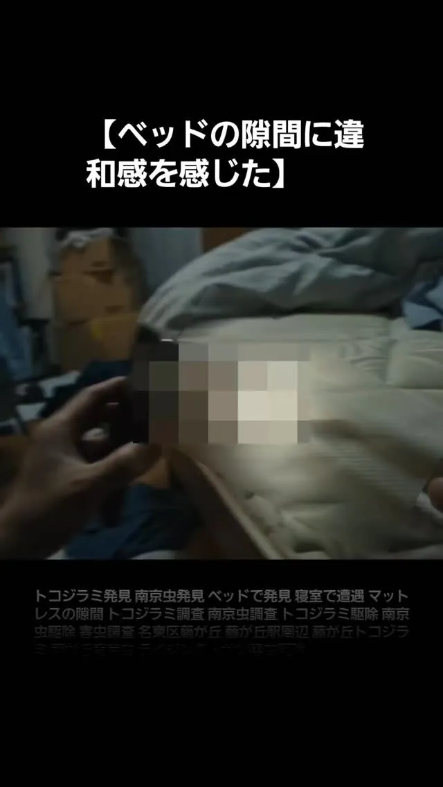 寝る前にベッドの隙間に違和感…。