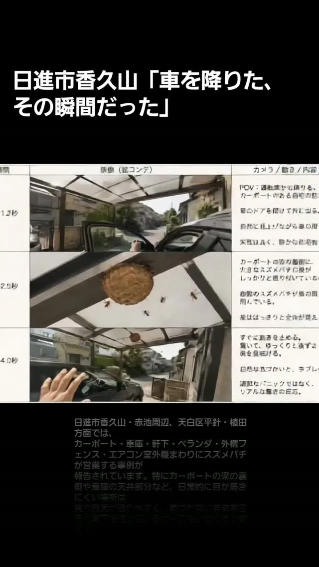 朝、洗車しようとカーポートへ向かったら――