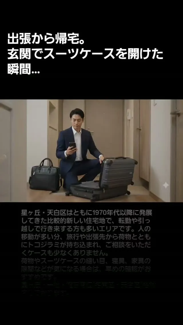 【星ヶ丘】出張帰りのスーツケース…開けた瞬間の違和感｜トコジ...